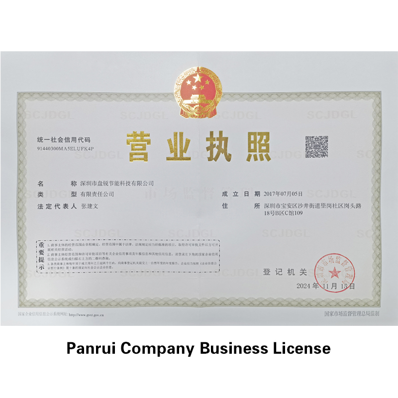 Panrui Company Business License